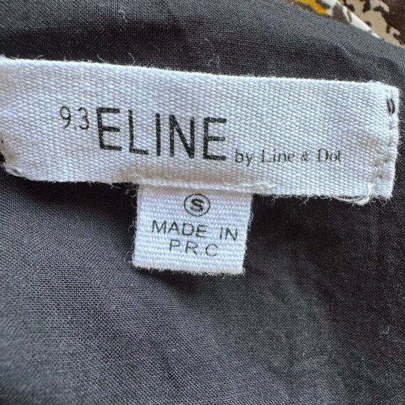 ELINE Black White Embroidered Lace Evening Party Maxi Dress Size Small - Picture 5 of 9